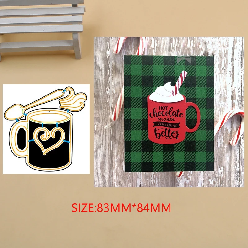 

Coffee cup Metal Cutting Dies Stencils for DIY Scrapbook Photo Album Paper Card Decorative Craft Embossing Dies new 2019