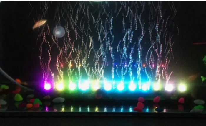 submersible led lights with remote led colorful Fish tank box bubble flashlight Water grass lamp land diving color Discoloration Aquarium bubble lights lamp strip submersible led pool lights