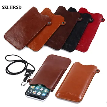 

SZLHRSD Mobile Phone Case Hot selling slim sleeve pouch cover + Lanyard ,for ZTE Axon 7s ZTE Axon M