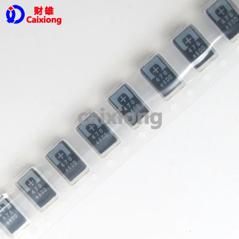 20 шт. 2R5TPD470M танталовые полимерные конденсаторы SMD 2 5 Вольт 470 мкФ 7343 размер D Низкий
