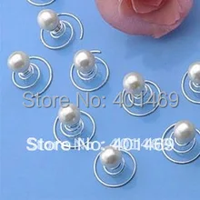 60 шт./заказ 6 мм Перл волос мода спиральный орнамент Винт Twister Свадебные украшения