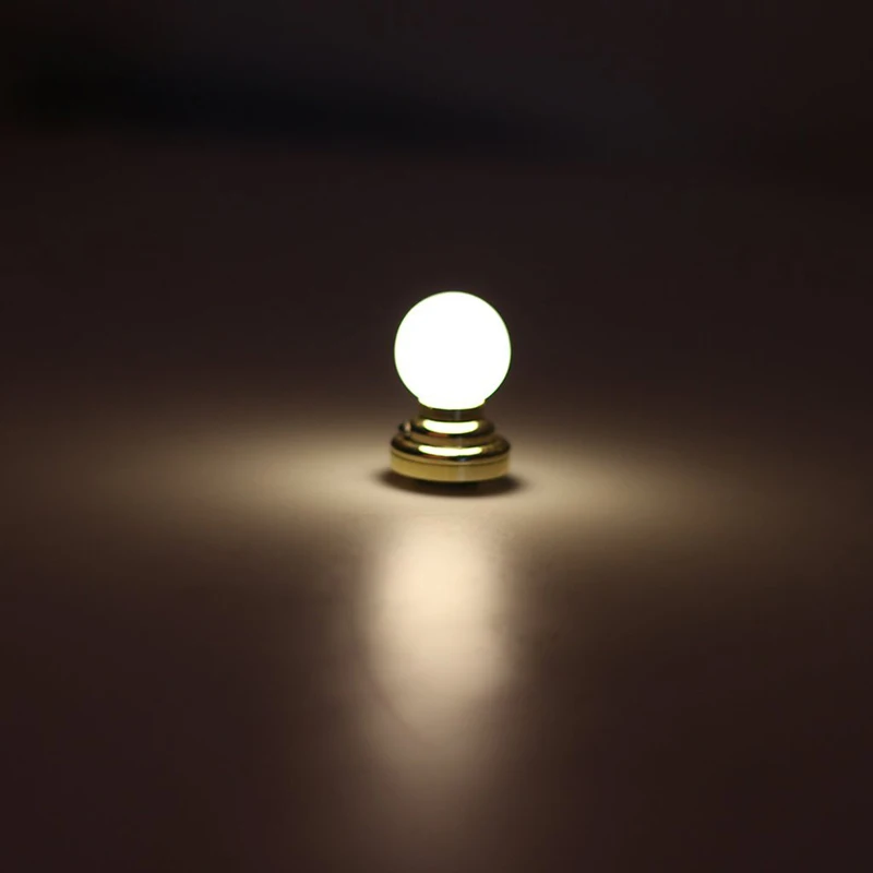 Горячая Распродажа 1:12 Кукольный дом Миниатюрный Глобус белый Потолочный Светодиодный светильник ing лампа с батареей