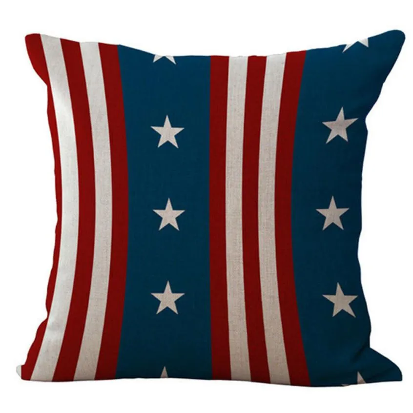 

Fashion National Flag pillow cover Cotton Linen Cafe Sofa pattern pillow case home Decor Cushion cover drop shipping