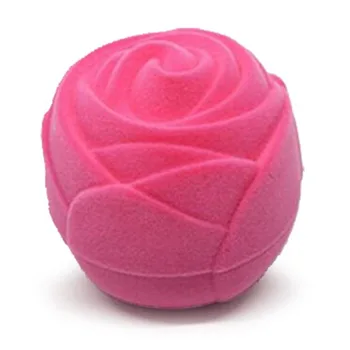 

Rose-type Valentine Jewelry Ring Earrings Trinket Gift Box Case,Pink