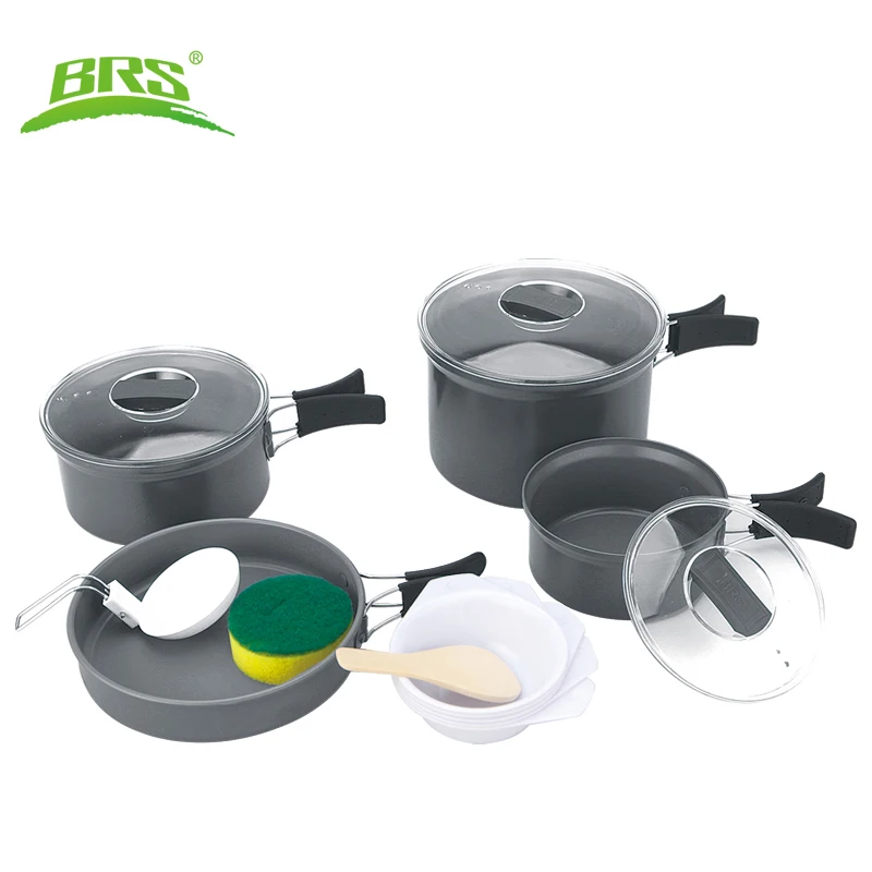 

4-5 Person camping pot aluminium alloy outdoor camping cookware sets Multi-function Camping Pot set Camping Pots Sets