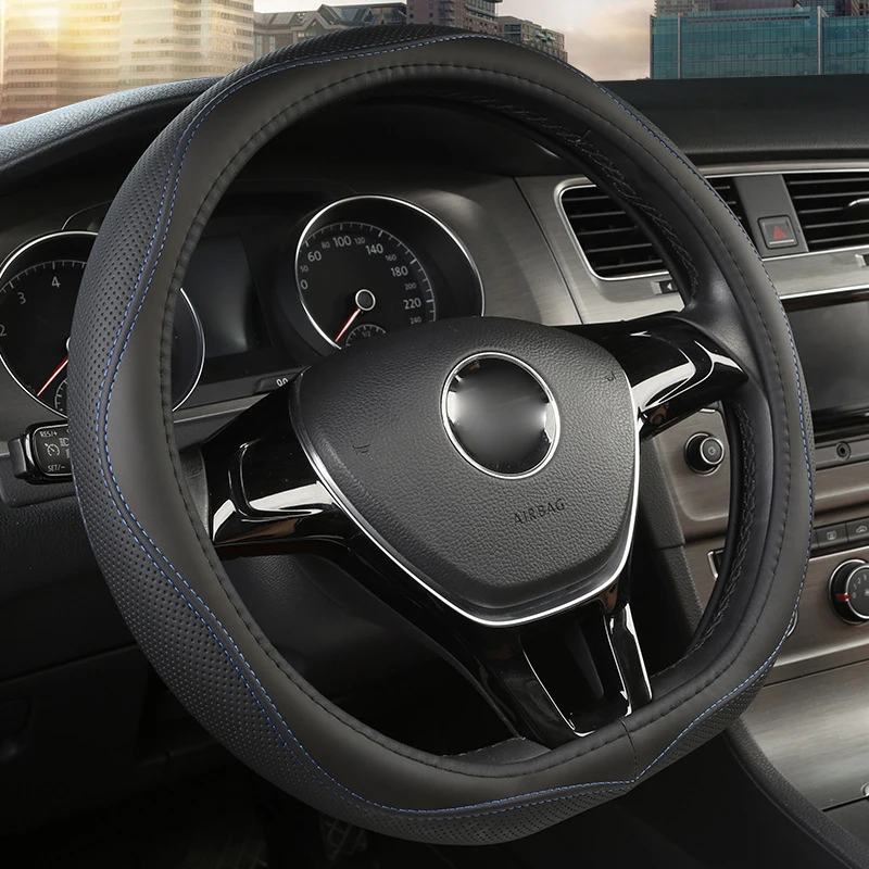 Чехол рулевого колеса автомобиля D форма для VW GOLF 7 2015 POLO JATTA Passat Tiguan Nissan Qashqai J11 X trail