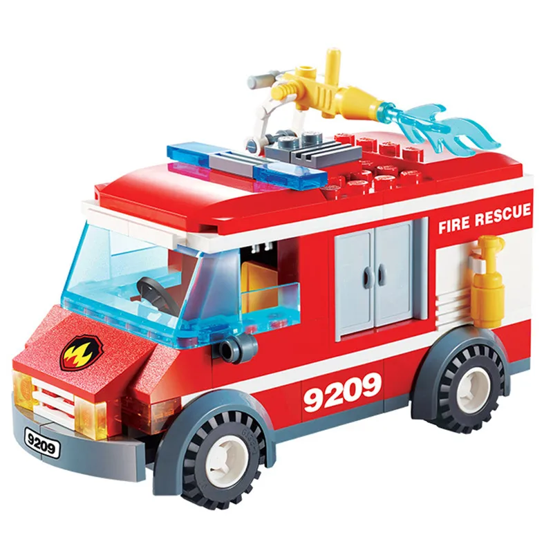 

GUDI Fire Rescue truck/Helicopter fireman Building Blocks Assemblage Educatioal Toys Model Brinquedos kits Birthday Gift 9209