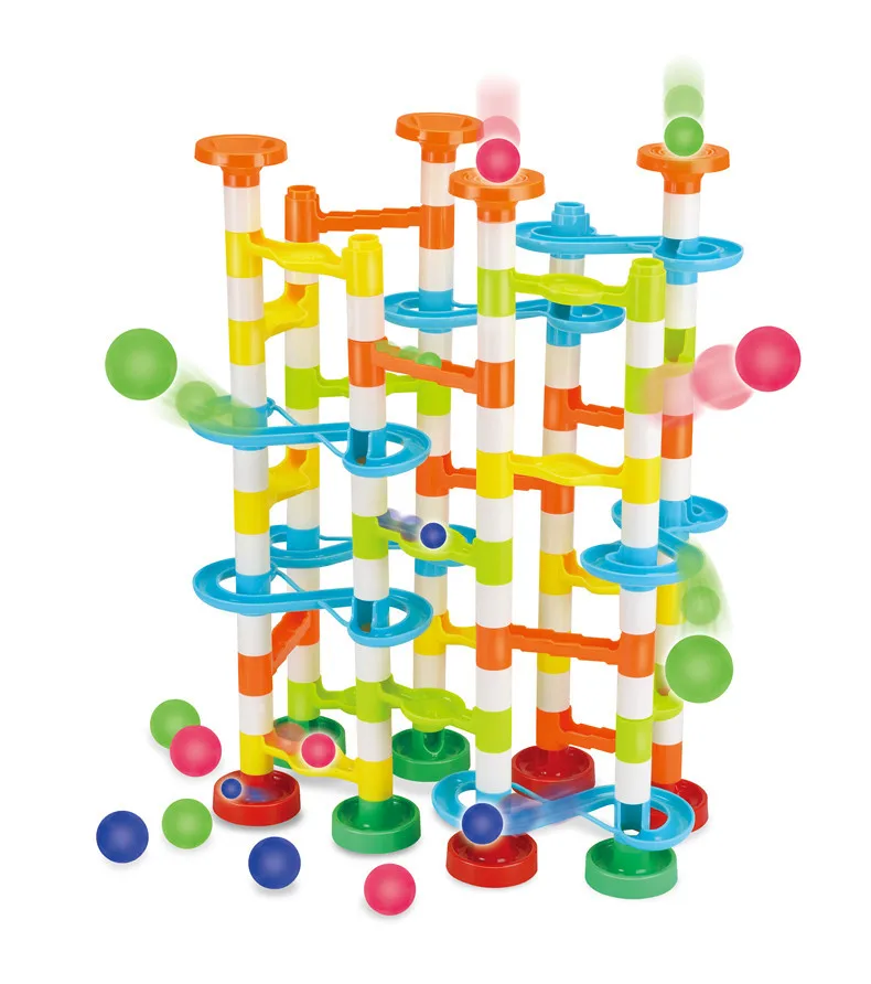 29-176 шт DIY Строительная труба-конструктор для детей шариковая цепь мраморный гоночный лабиринт шарики Развивающие игрушки для детей подарок