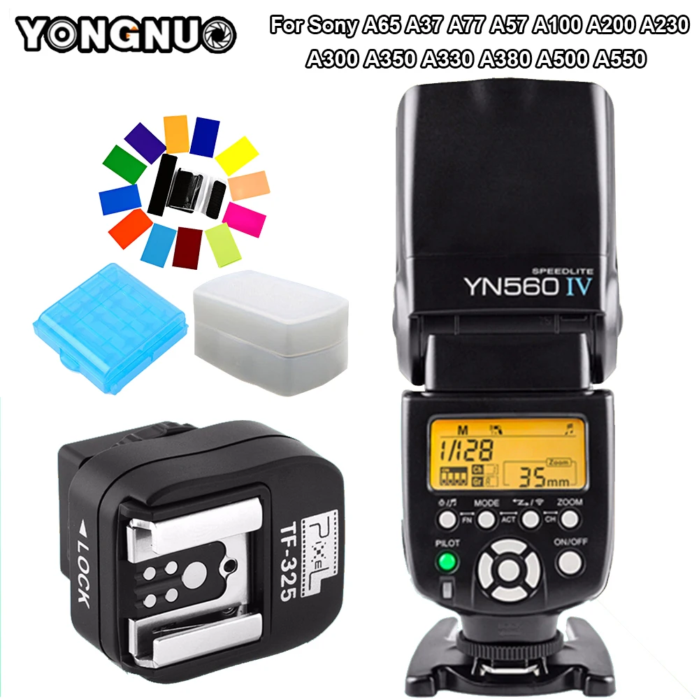 Конвертер Speedlite и TF 325 YONGNUO YN560IV YN560 IV для Sony A65 A37 A77 A57 A100 A200 A230 A300 A350 A330 A380 A500 A55Camera|yongnuo