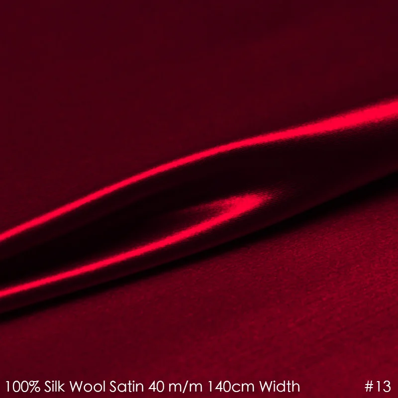 

Clearance Sale]SILK WOOL SATIN 140cm width 40mm/28%Silk+72%Wool Satin Fabric for Sewing Suits Set Factory Direct Sale 1.2 meter