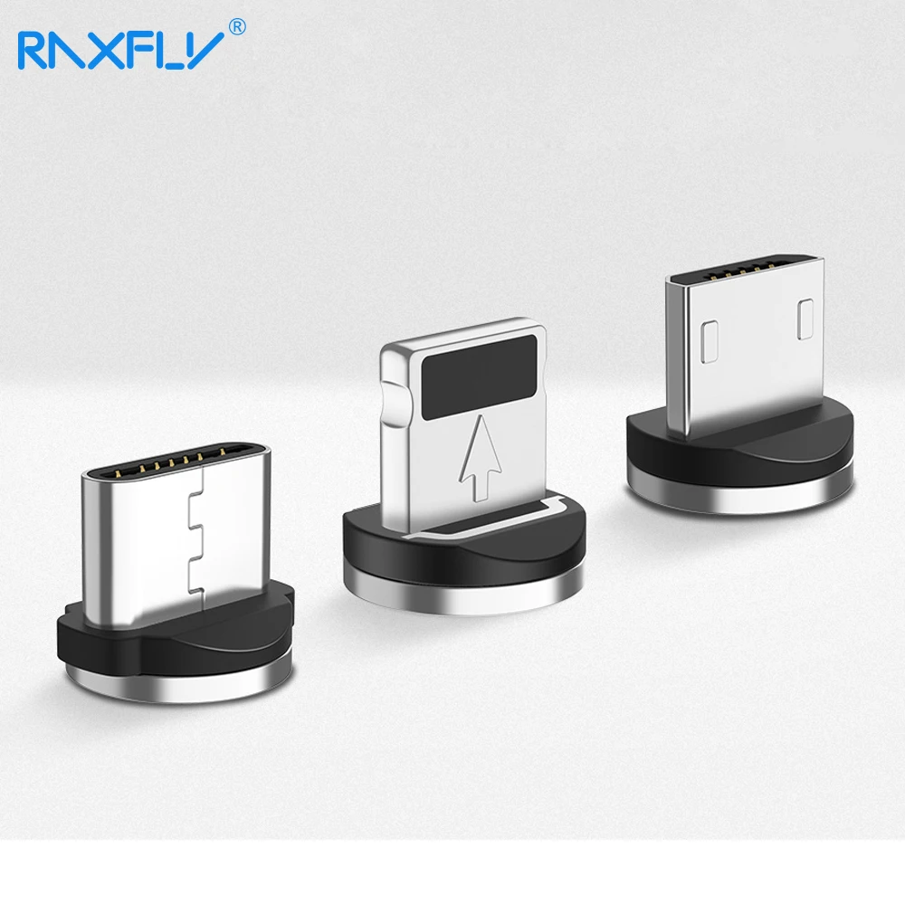 Cable magnético de RAXFLY Plug Micro USB tipo C enchufe Rayo de conector USB