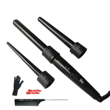 

Hot Sell Pro Perfect 3P 5P Curling Irons CliplessCurling Curler Iron Wands Glove + Clips + Comb