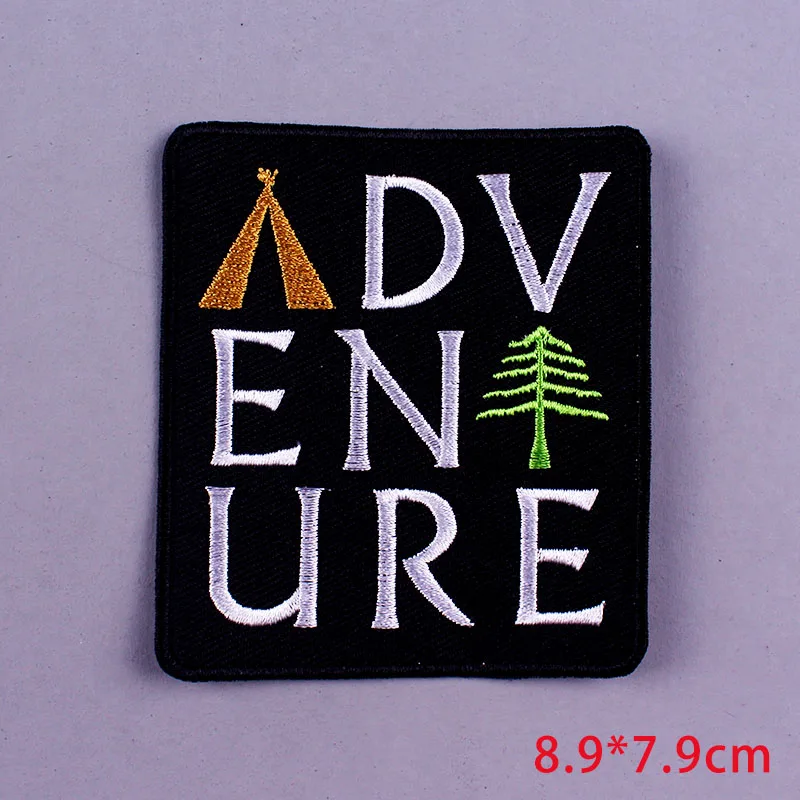 Pulaqi Mountain Travel Patch Embroidery Patches Iron On Patches For Clothing Explore Nature Traveling Cloth decor parche ropa