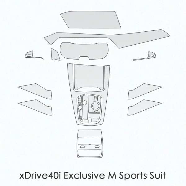 Самовосhealing вающаяся Автомобильная интерьерная защита экрана, центральная консоль, навигационный дисплей, защитная пленка, наклейка для BMW X5 G05 - Название цвета: Exclusive Set