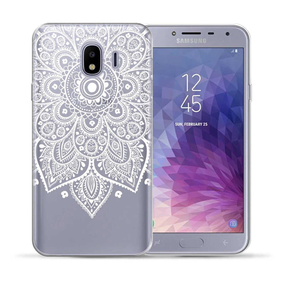 Мягкий чехол из ТПУ с кружевным цветком мандалы для Samsung Galaxy J3 J5 J7 2017 J2 Pro J4 J8 2018 Note 8