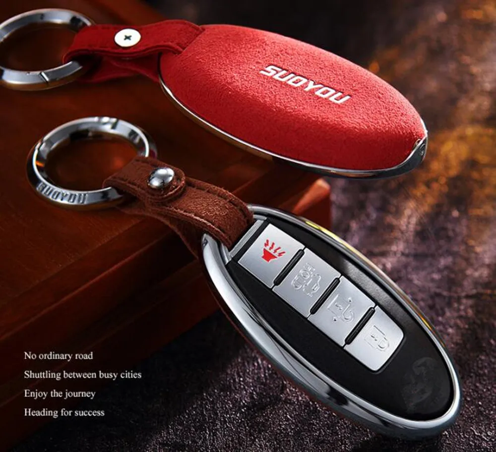 

car accessories Genuine Leather car key holder cover For Nissan Altima Maxima Infiniti EX FX G37 Q60 QX50 QX70