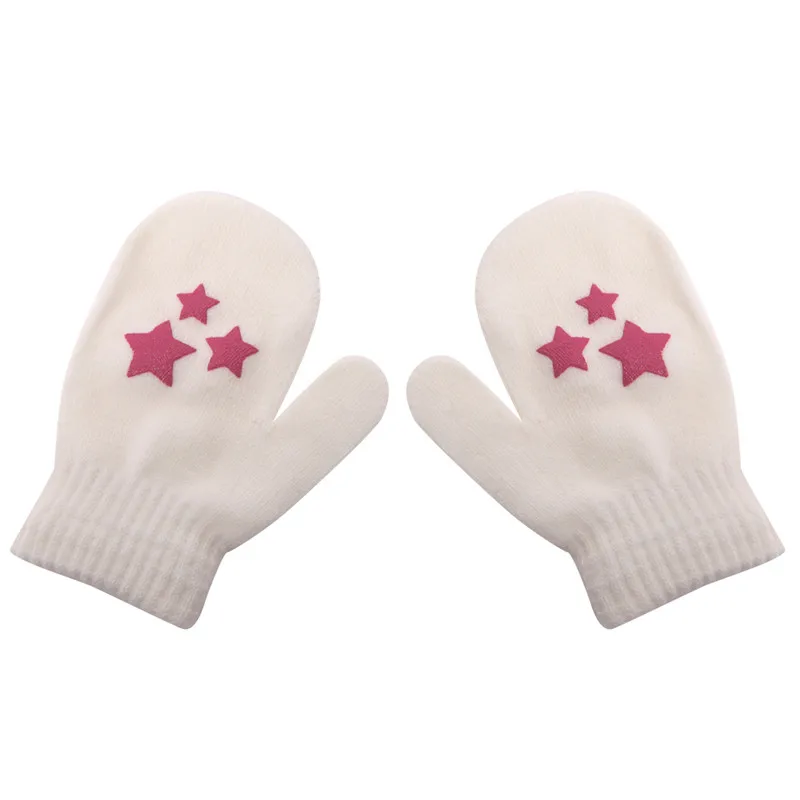 Дети точка Звезда Сердце модная варежки Обувь для мальчиков Обувь для девочек мягкие Вязание теплые Прихватки для мангала