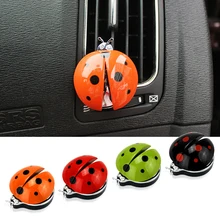 Милый автомобильный освежитель воздуха в виде божьей коровки, автомобильный освежитель воздуха на выходе, освежитель воздуха в автомобиле, твердый парфюм для клипса кондиционирования воздуха