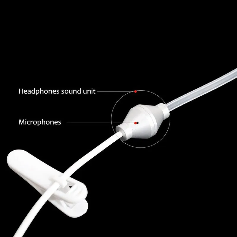 Универсальные мягкие 3,5 мм воздушные трубки в ухо моноурал Эластичный гибкий телефон наушники анти излучения наушники с микрофоном