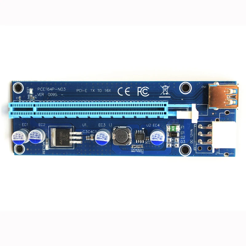 009S PCIE RISER 6PIN 16X for BTC mining with LED USB Gold Port-6 (5)