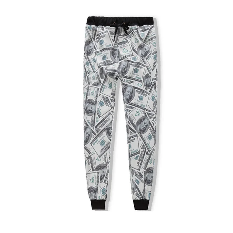 New Men Sets Fashion 3D US dollar Printing Sporting Suit Sweatshirt +Sweatpants Mens Clothing 2 Pieces Sets Slim Tracksuit