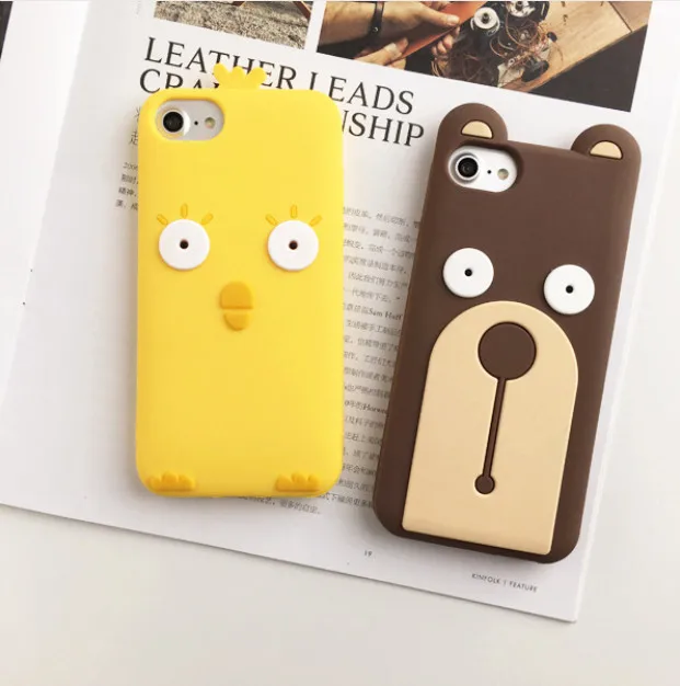 Marchcover 3D милый мультяшный куриный медведь силиконовый чехол для iPone 11 pro X XS 8 7 6 6s plus