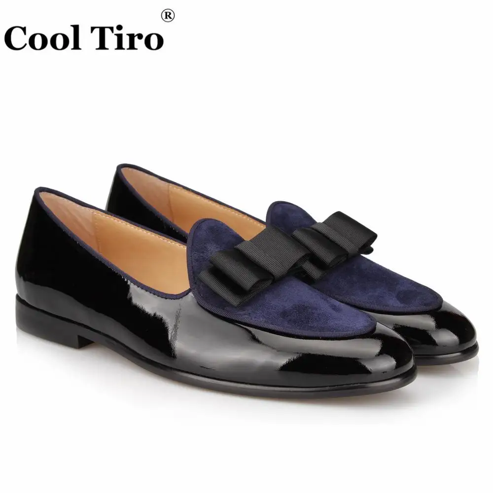Blue Suede loafers Bow (2)