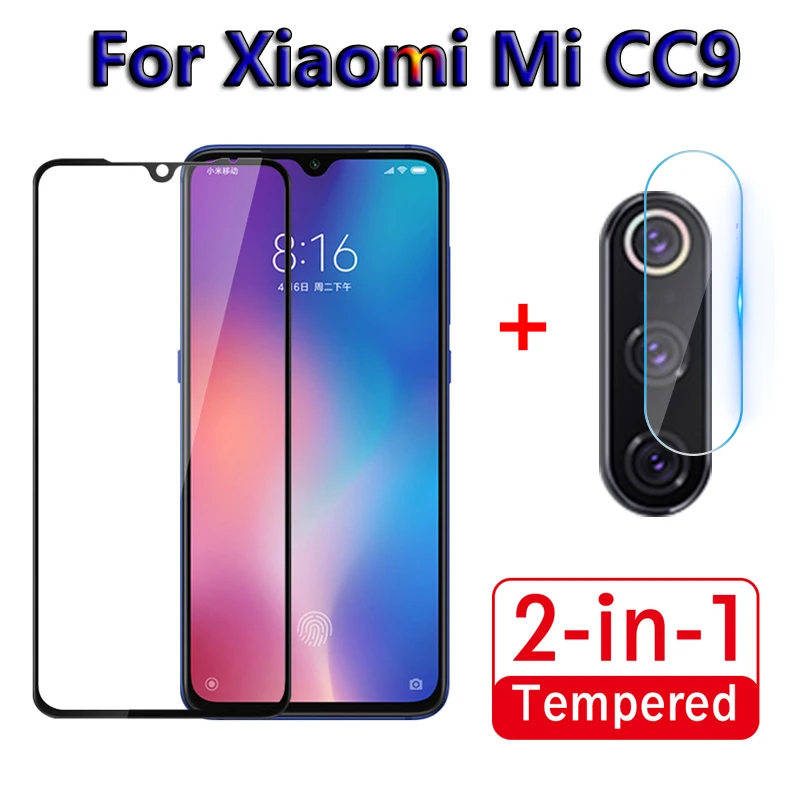 

2 in 1 Camera Tempered Glass For Xiaomi Mi CC9 Mi9 Mi 9 se Screen Protector Glass For Xiaomi Mi9 CC9 Back Lens Protective Film