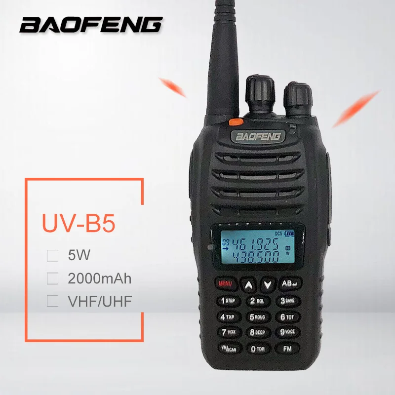 

2019 Baofeng UV-B5 Walkie Talkie Samll Size Ham FM Radio Comunicador Portable UHF VHF Two Way Radio Station UVB5 HF Transceiver