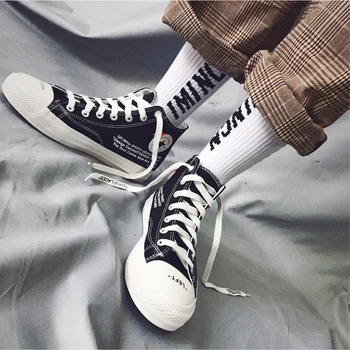 

IMINCN 1Pair Original New Design Young People Hiphop INS gay lgbt Cotton Dance Street High Fashion man boy Black White Sock