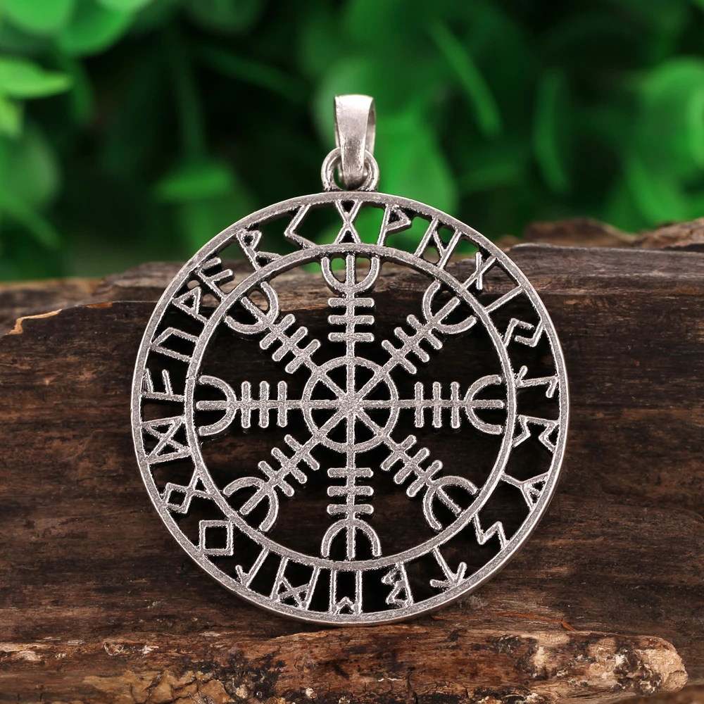

Hollow Out Viking Aegishjalmur Rune Pendant 1pc Drop shipping