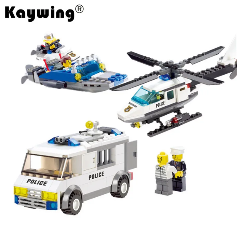 

Police Series Building Blocks model Prison Van Air Force Police Helicopter Educational Learning Legoings Toys for Kids Gift