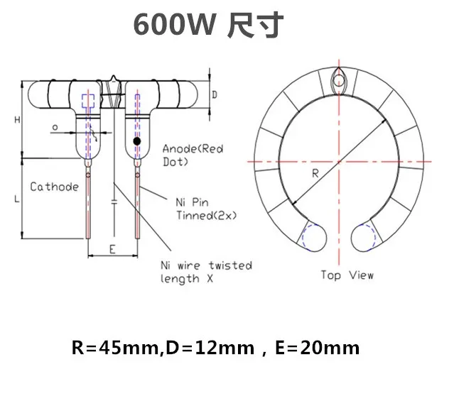 

flash soporte studio strobe bulb / camera 500w or 600w domestically studio lights flash tube belt pin flash tube CD50