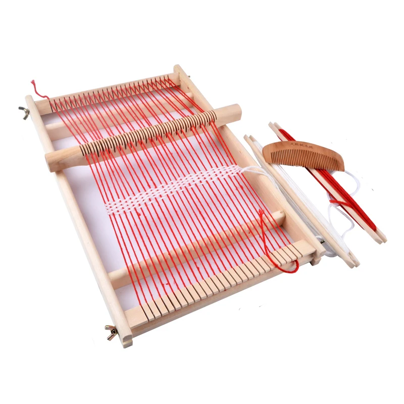 Деревянная традиционная ткацкая детская игрушка, обучающая Подарочная Деревянная ткацкая рама, вязальная машина
