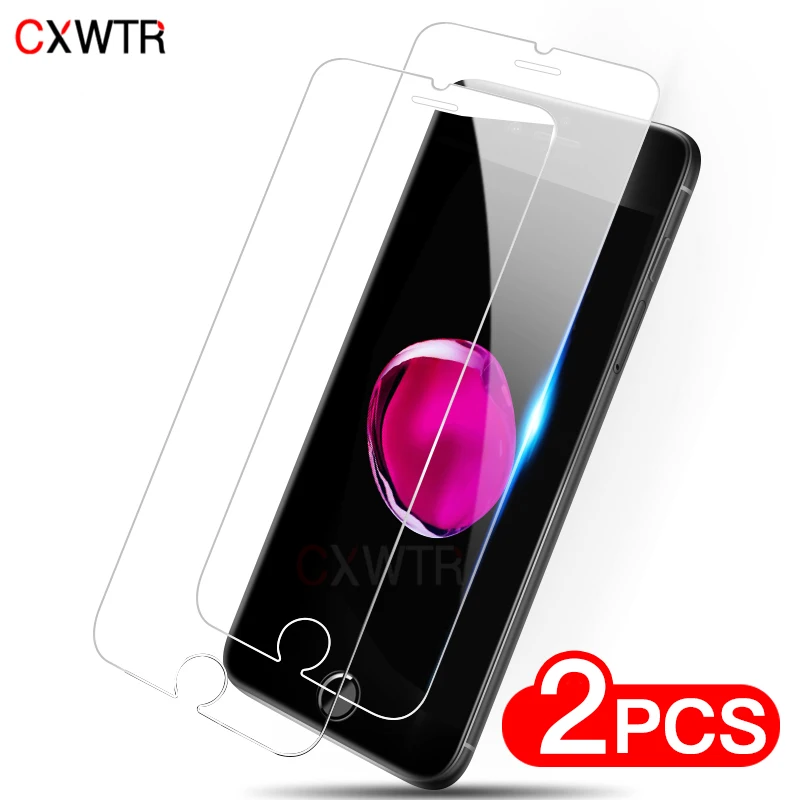 

2PCS Screen Protector Tempered Glass For iPhone 6 6S 5S 7 8 SE 5 XR XS Max Toughened Glass For iPhone X 7 6 8 Plus Flim Glass