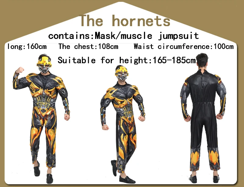 Костюм на Хэллоуин для детей и взрослых, мускулистый Шмель Оптимус Прайм, костюм трансформеров, костюм героя лиги, наряд