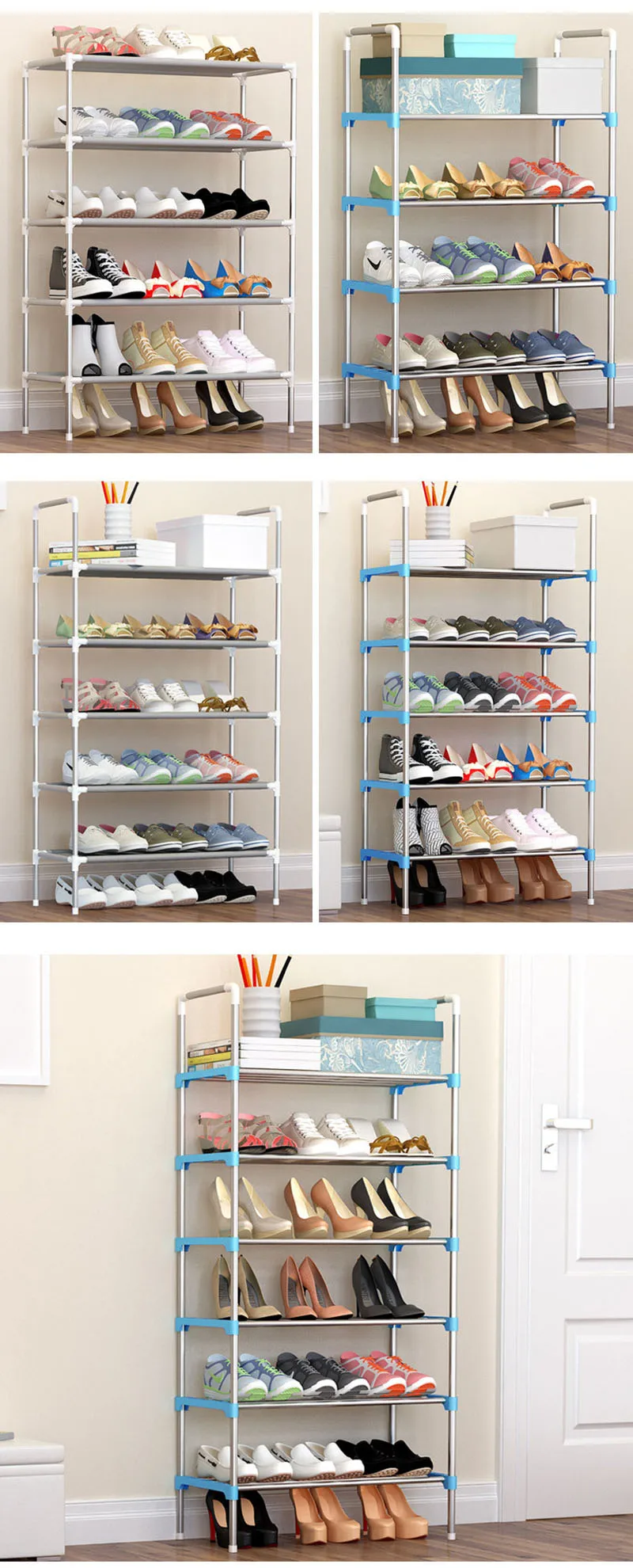 Simple Metal Iron Shoe Shelves Multi-layers School Dormitory Shoe Storage Rack Home Entrance sapateira Shoe Cabinet