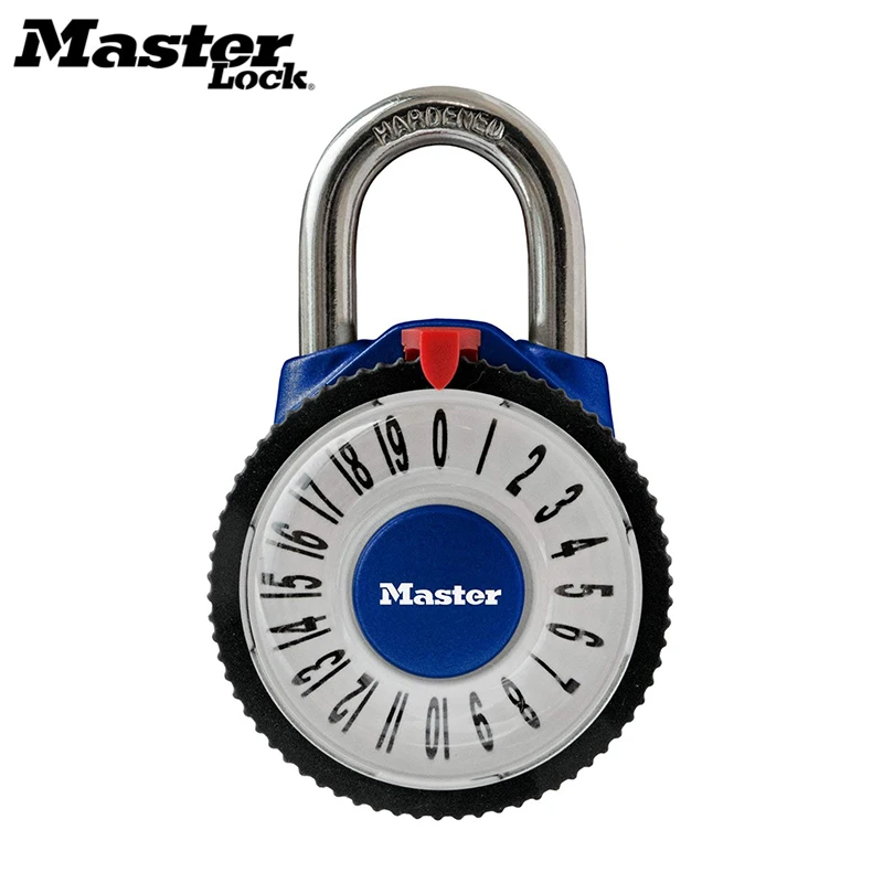 

Master Lock Wide Combination Dial Padlock with Aluminum Cover Password Smart for Lock Carousel gym locker lock New style