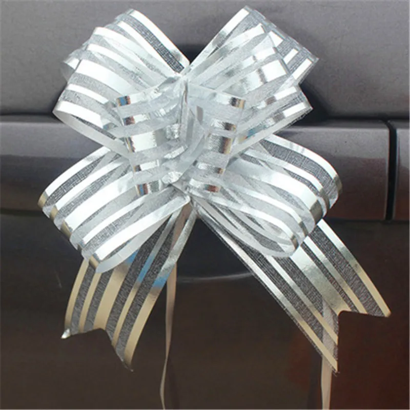 

10pcs Organza Pull Flower Ribbon Bow Gift Wrap Candy Box Accessories DIY Wedding Car decor Supplies Home Decoration