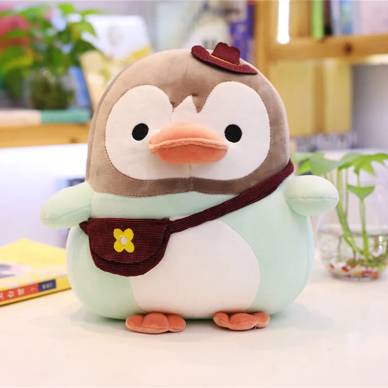 

25cm Kawaii Penguin with bag Plush Toy Doll Soft Stuffed Penguin Cartoon Animal Toy Cute Birthday Gift for Children Baby Kid