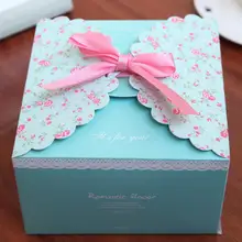 Party Christmas ribbon bowknot gift egg box romantic wedding candy favor box custom kraft paper cartoon flower cardboard boxes