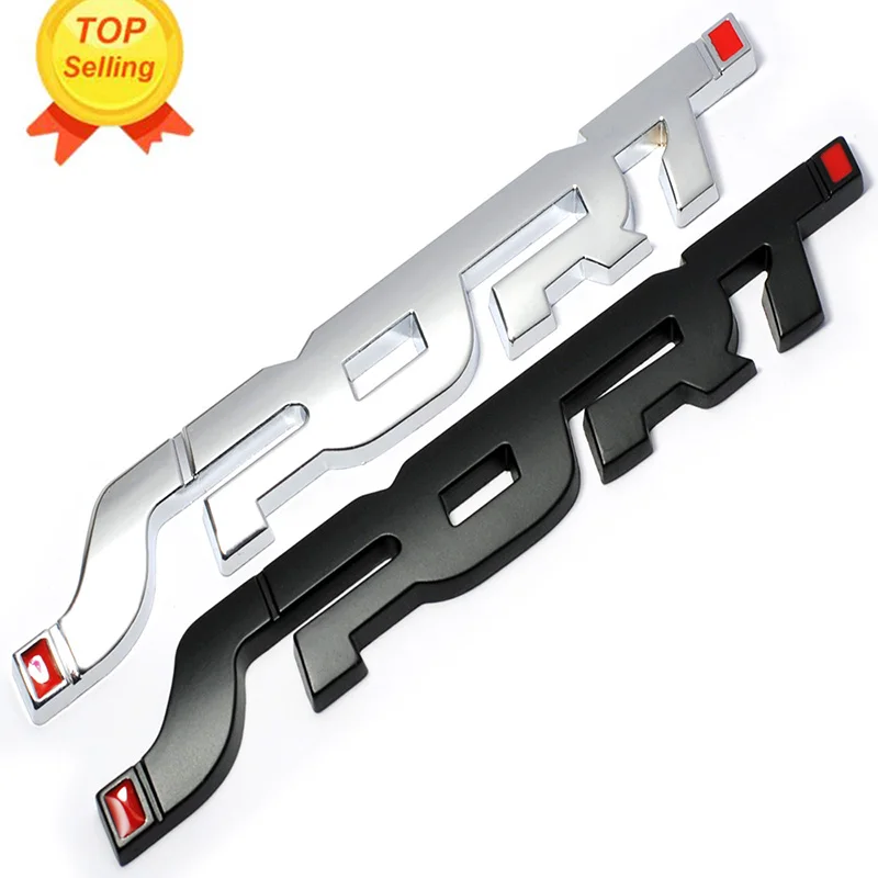 

3D Metal Car Trunk Racing SPORT Emblem Badge Decal Sticker For Kia Rio K2 3 Ceed Sportage Sorento Cerato Armrest Soul Picanto