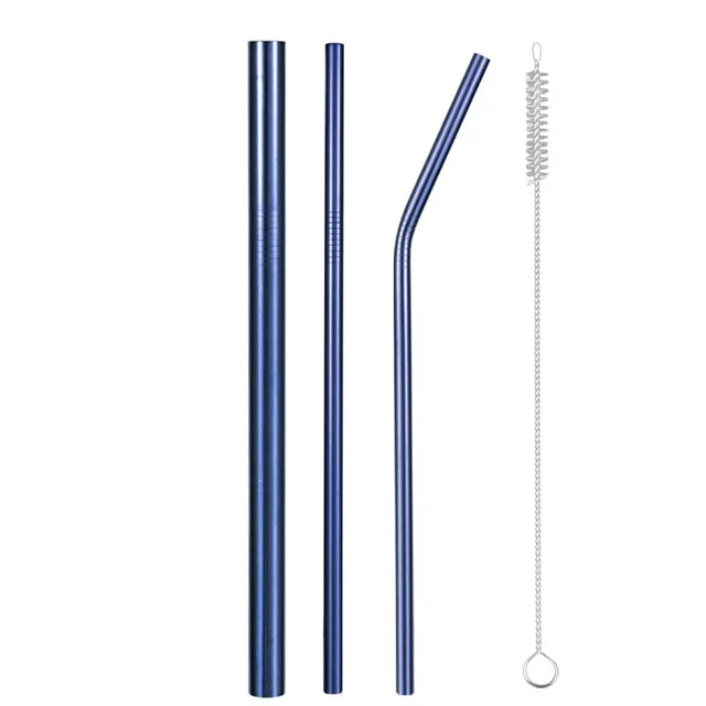 Extra Wide Straw Reusable Stainless Steel Drinking Straw Metal Straw For Smoothies Tapioca Pearls Milk Tea Juice Bar Tools hybrid H