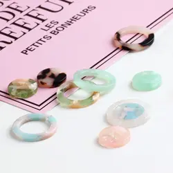 Многослойные DIY серьги кулон ювелирные изделия материал аксессуары Южная Корея импортные уксусная кислота свежий розовый зеленый круглый