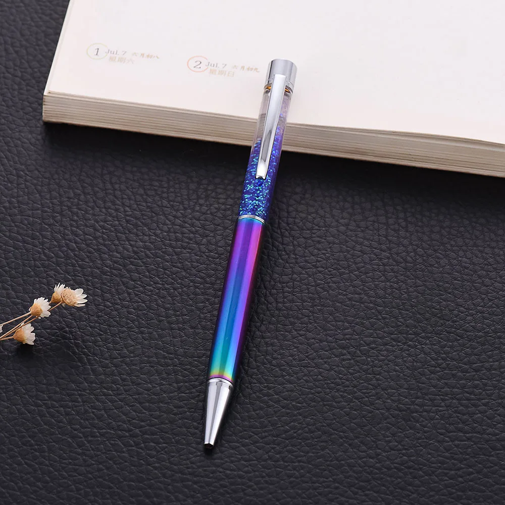 1 шт. новая хрустальная шариковая ручка креативная металлическая ручка масляная ручка для письма канцелярские ручки Шариковая ручка школьные офисные принадлежности - Цвет: C