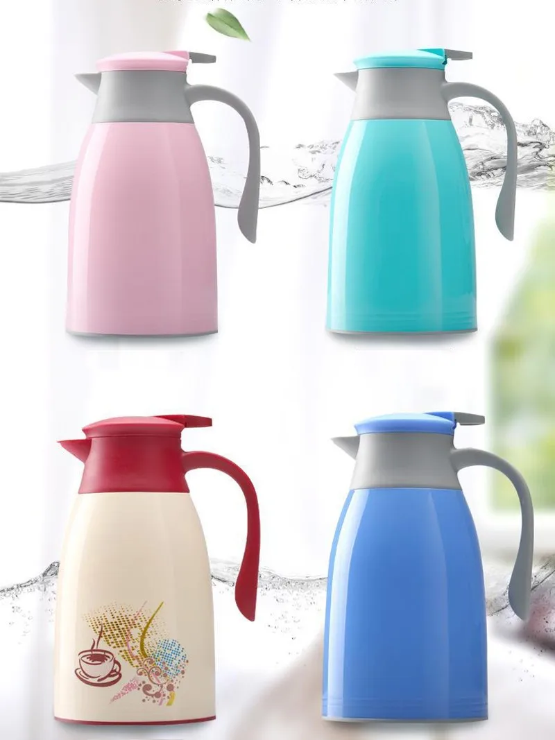 Household Office 1.3L1.6L Vacuum Thermos Pot Coffee Insulated Carafe Hot Water  Kettle Thermos Flask Bottles Free Shipping9