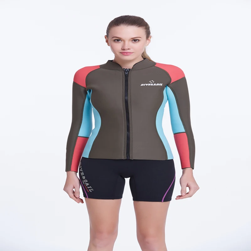 New Arrival 2MM Wetsuit Men Neoprene Shirt Swim Dive Surf Shirts Long