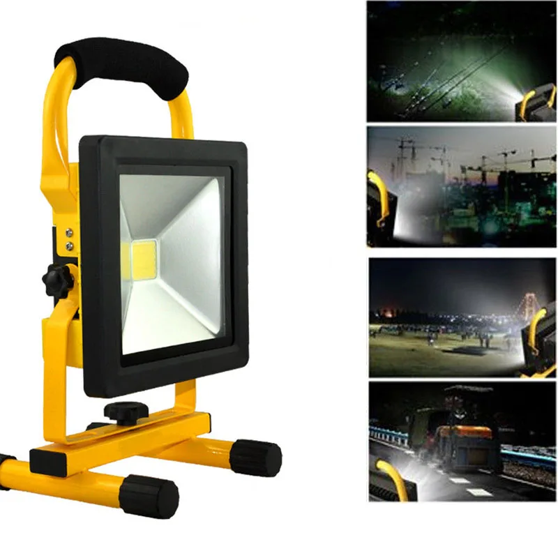 

30W 24 leds LED Floodlight IP65 Waterproof Portable Flood light Spotlight Power By Battery Outdoor lamp for Street Tunnel Garden