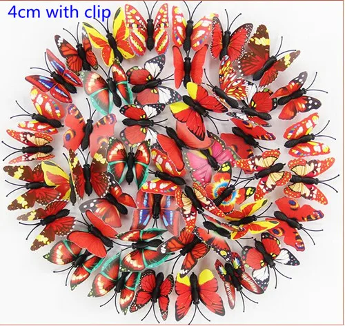 4cm with clip 10 шт. Популярные для девушек и женщин шпильки для 3D бабочки заколки для волос для девушек из бутика, Женские аксессуары для волос Пасхальные украшения - Цвет: 4cm with clip