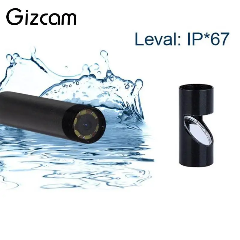Водонепроницаемая мини камера эндоскоп Gizcam 2 м/5 м/10 м 5 мм 6 светодиодов Бороскоп
